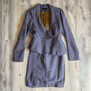 Vivienne Westwood Anglomania Purple Linen Skirt Suit